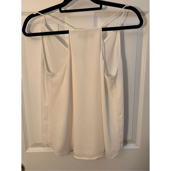 LOFT PETITES CAMI CREAM SPAGHETTI STRAPS T STRAP BACK CREAM LINED SZ SP - Picture 7 of 10